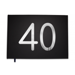 Livre d'or 40 ans - Anniversaire, Mariage, Retraite -  Lettres chromées -100 pages - Qualité premium - Uttscheid